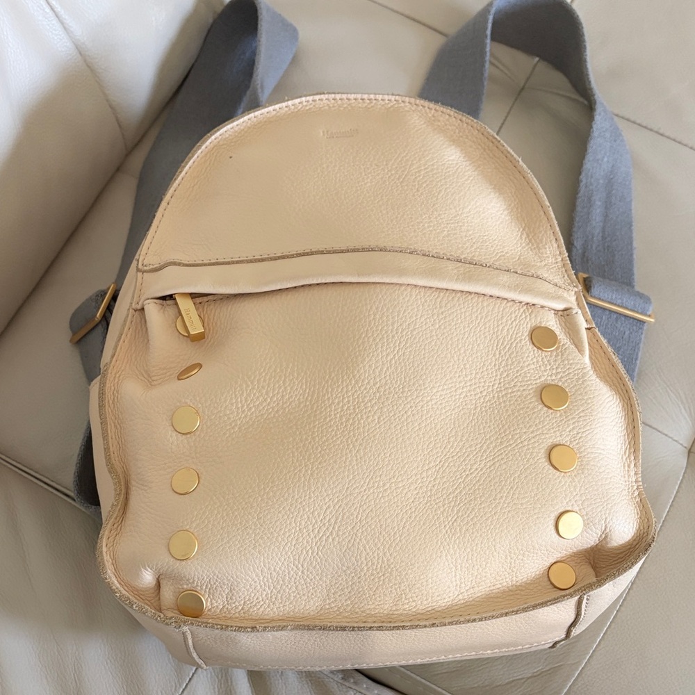 Hammitt Cream Leather Backpack with Gold Studs - Picture 9 of 9
